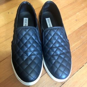Steve Madden Black Ecentrcq Slip On Sneakers